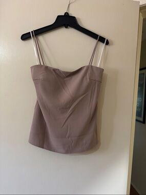 Strapless Cowl Neck Camisole in Mauve